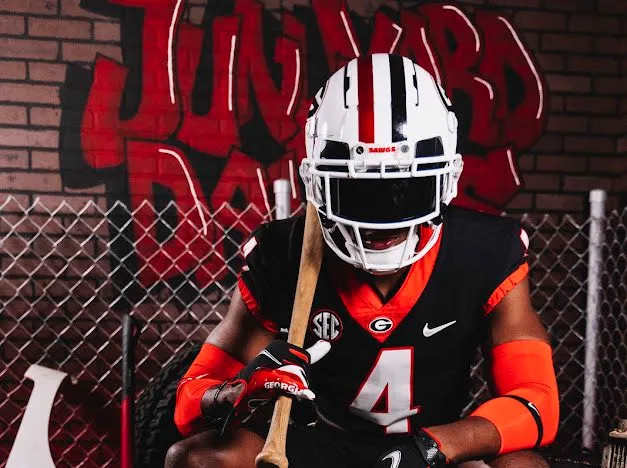 2024 linebacker Justin Williams on a visit at the University of Georgia. (Photo/UGAA)